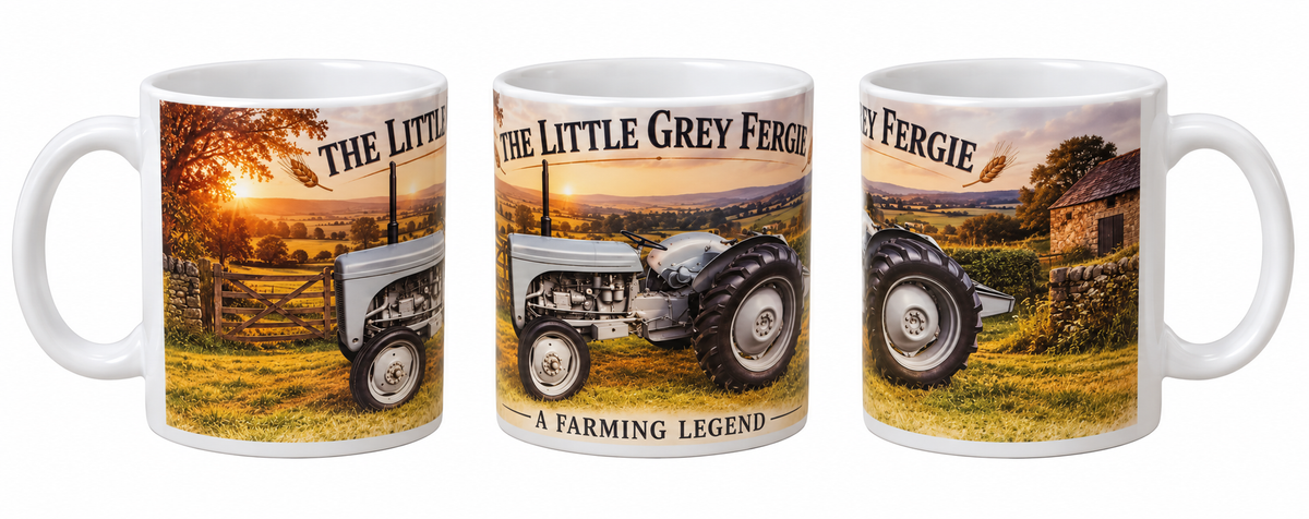 Little Grey Fergie Tractor Mug